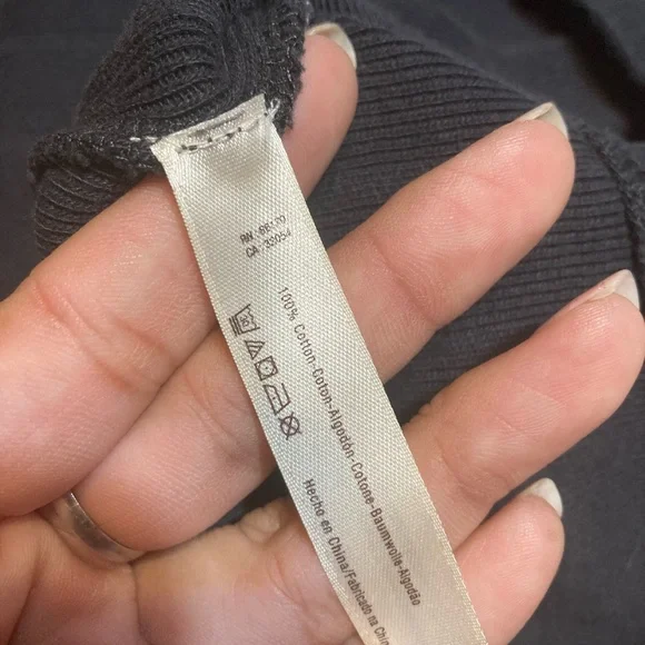 Free People Beach Black Sunflower Ribbed Knit Long Sleeve Maxi Dress Size Small - Picture 7 of 10